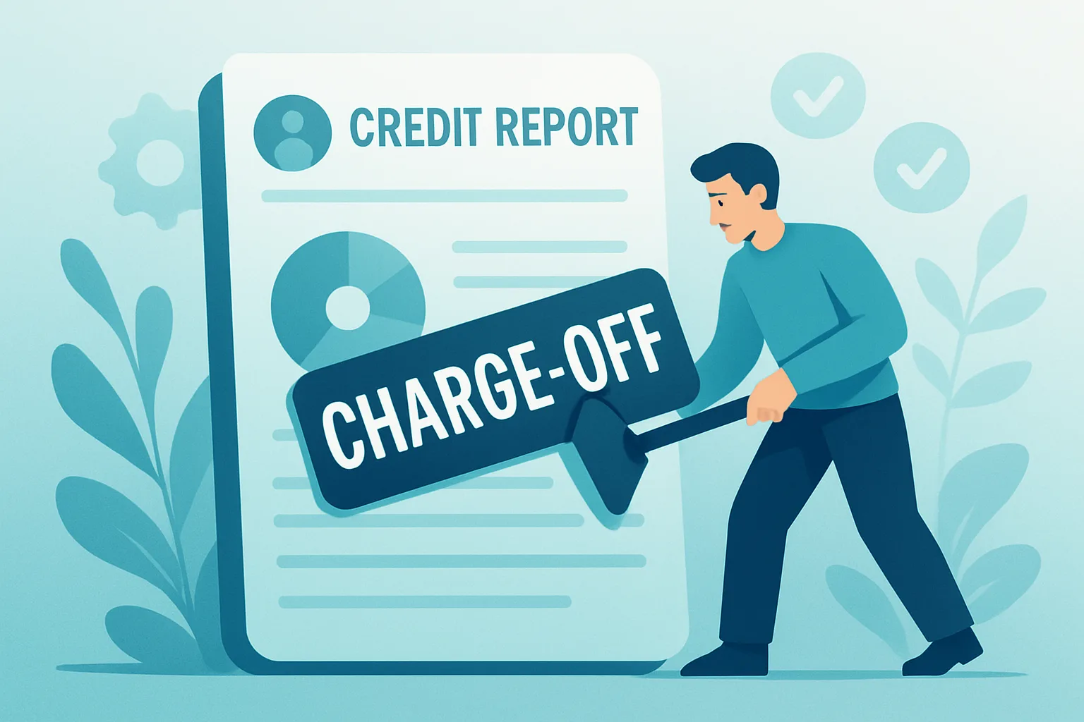 Illustration about how to get a charge-off removed from your credit report