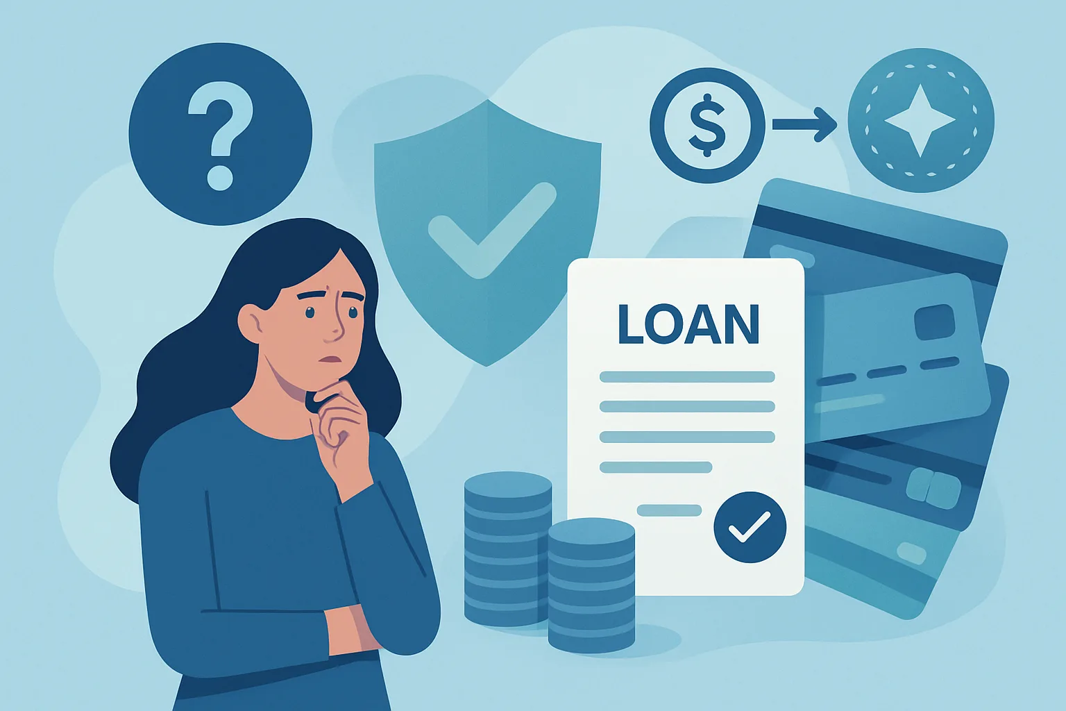 Illustration about credit card debt consolidation loans: are they worth it?