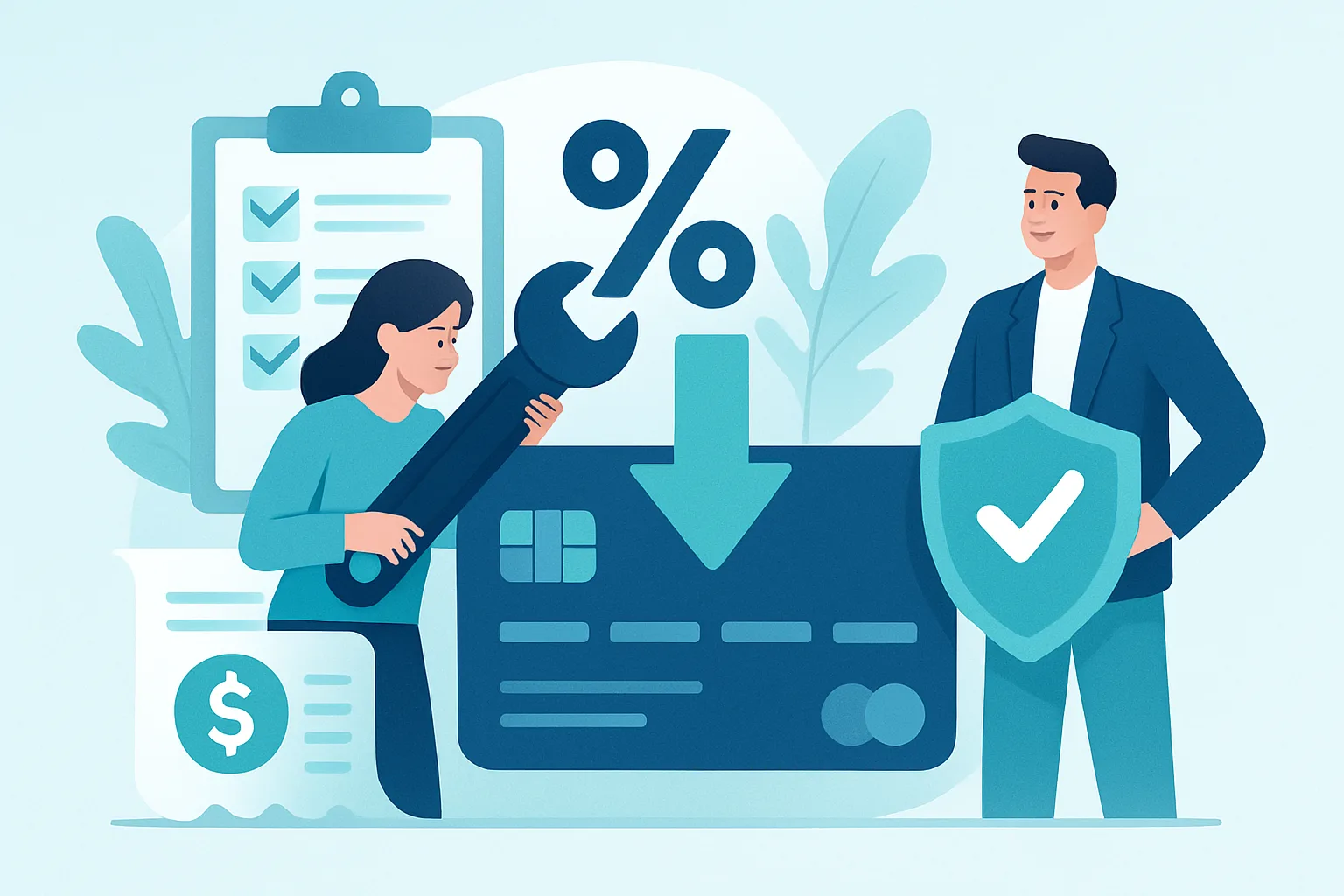 Illustration about how to get your credit card interest rate lowered