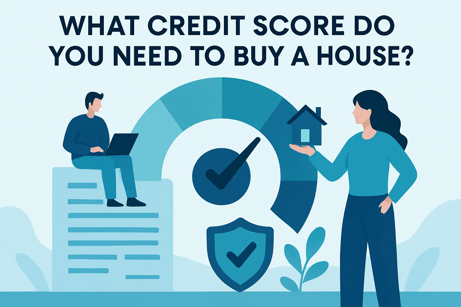 Illustration about what credit score do you need to buy a house?