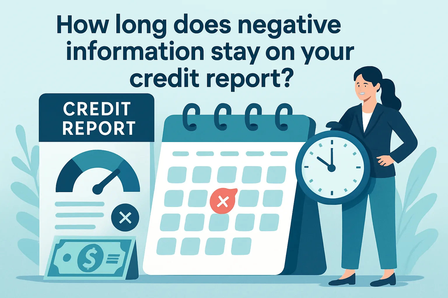 Illustration about how long does negative information stay on your credit report