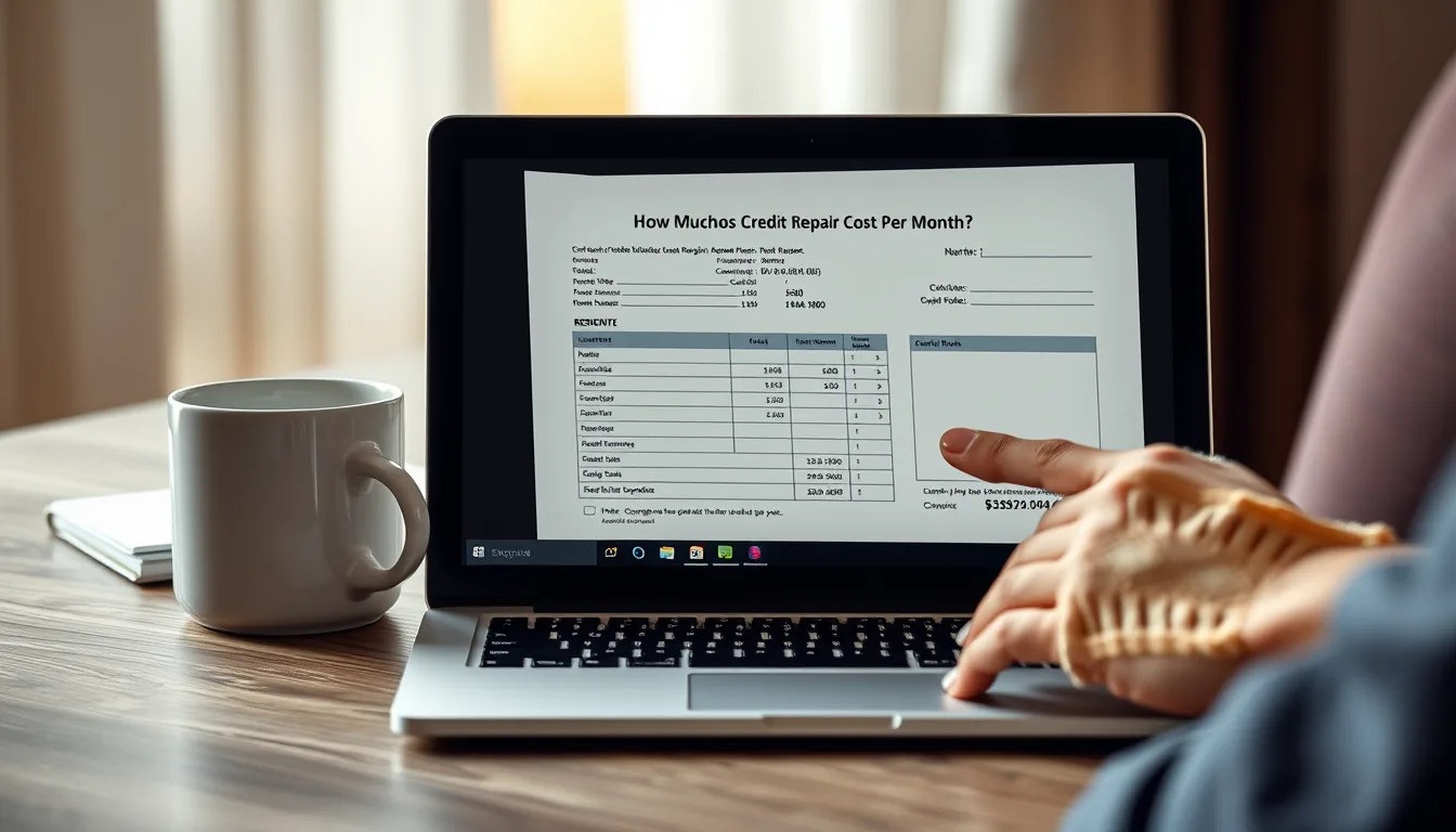 Key information: How much does credit repair cost per month?
