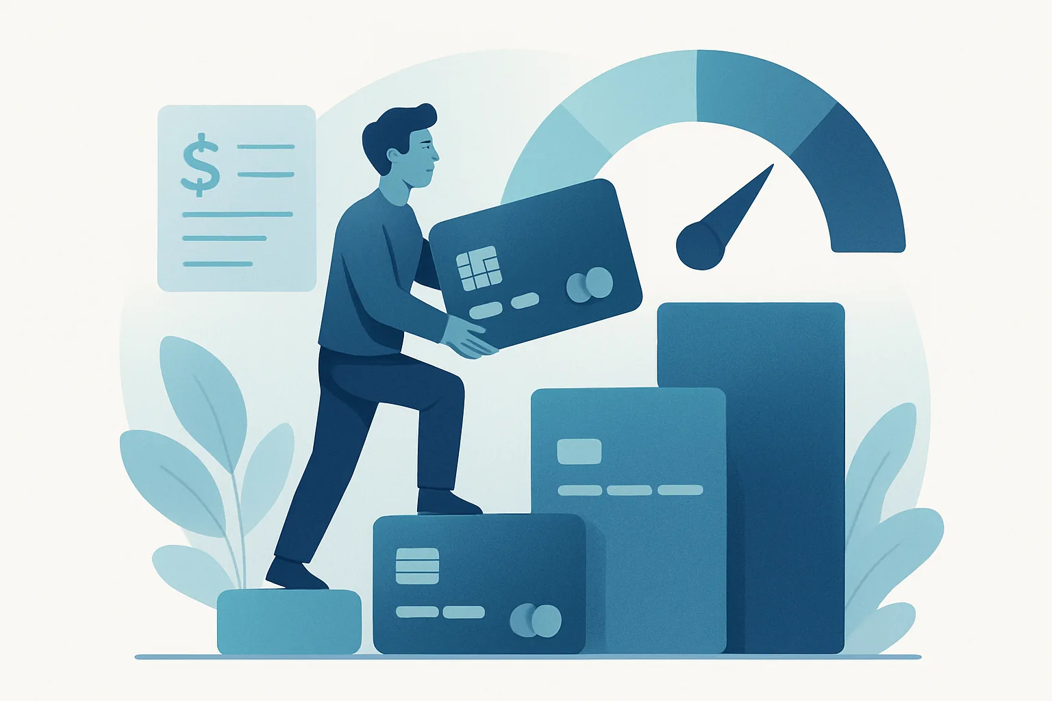Illustration about build credit from scratch
