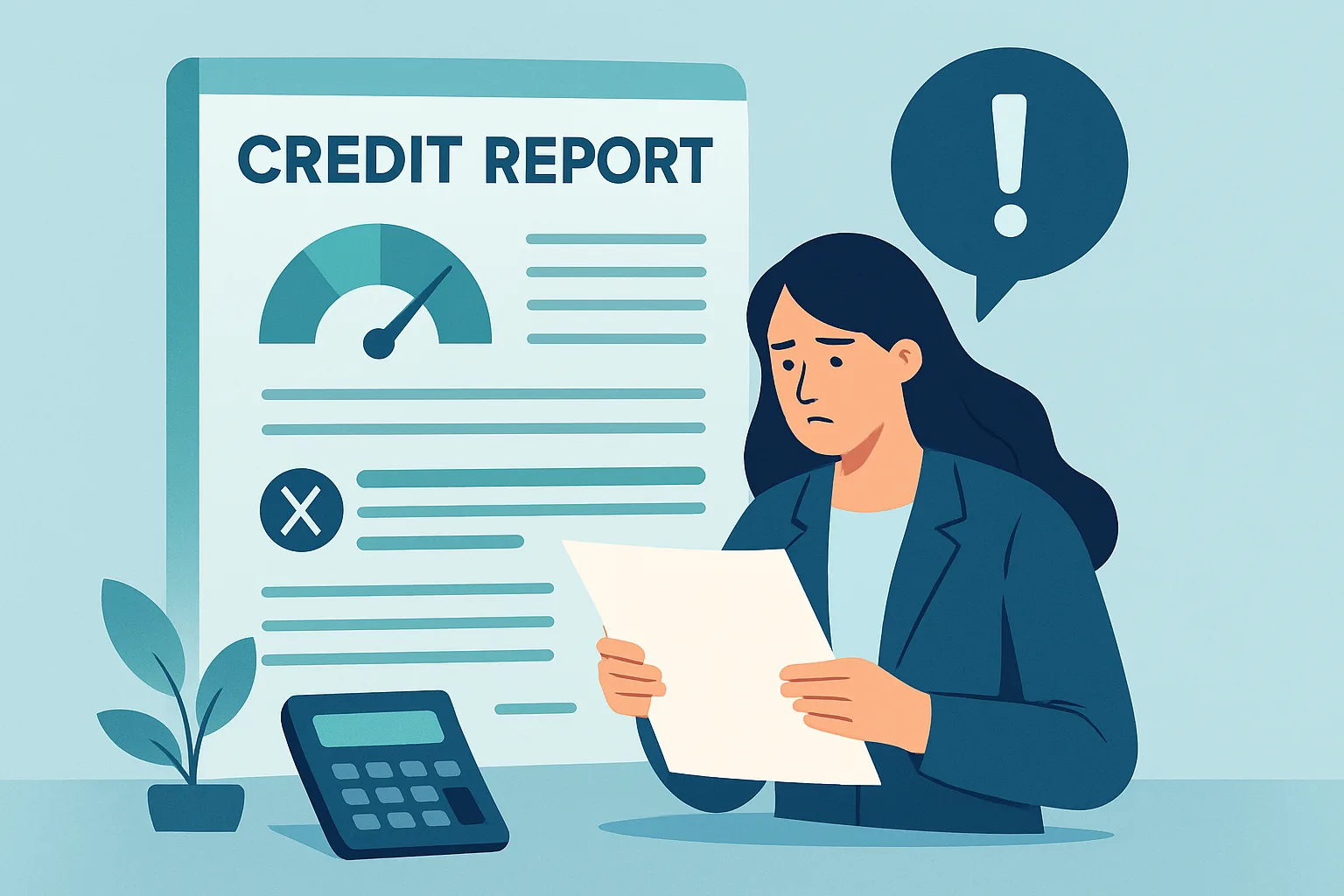 Illustration about dispute errors on your credit report