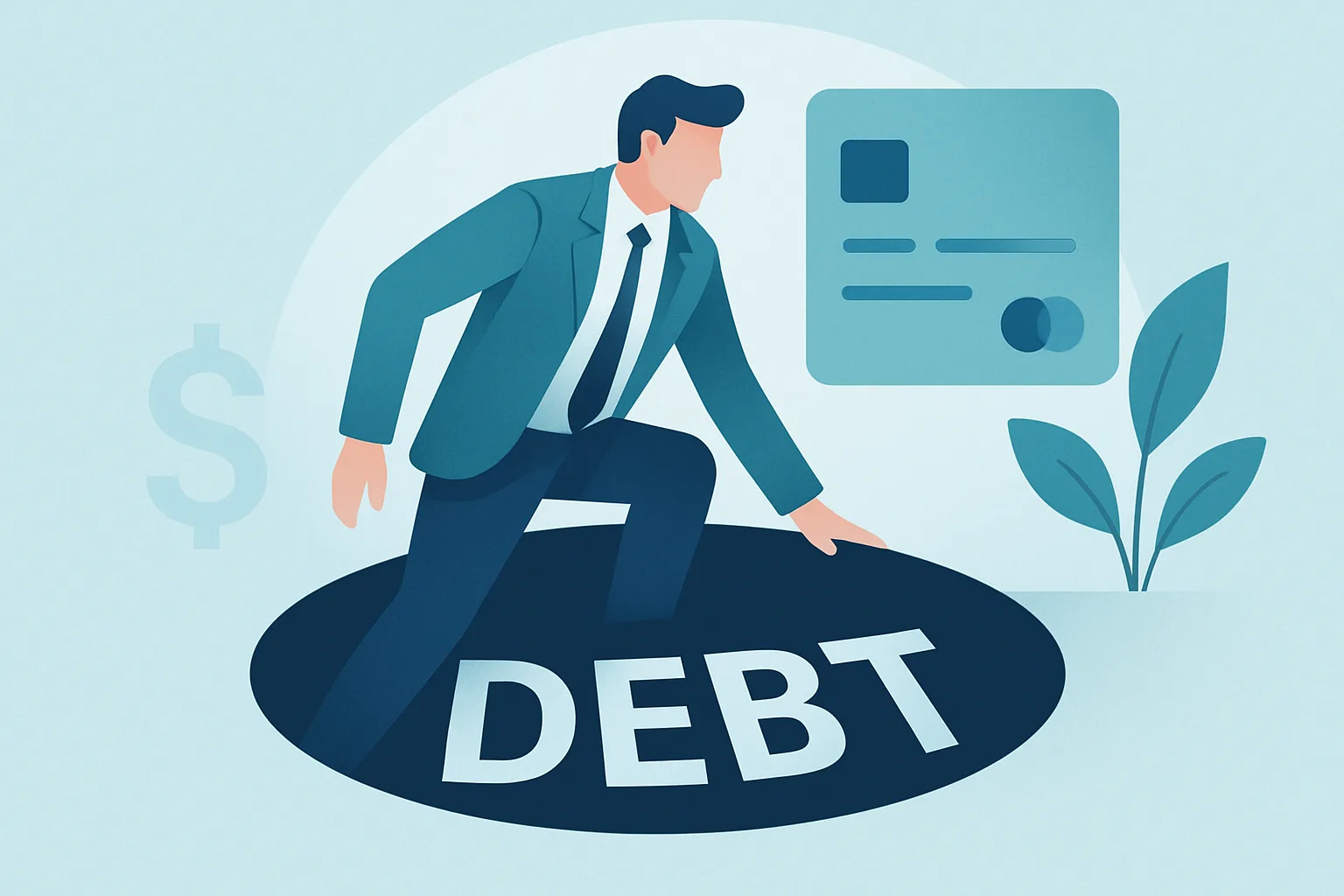 Illustration about get out of debt
