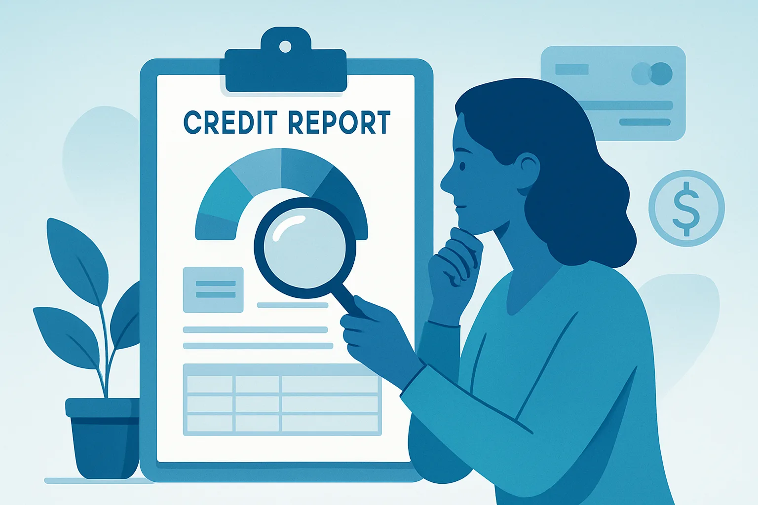 Illustration about read and understand your credit report