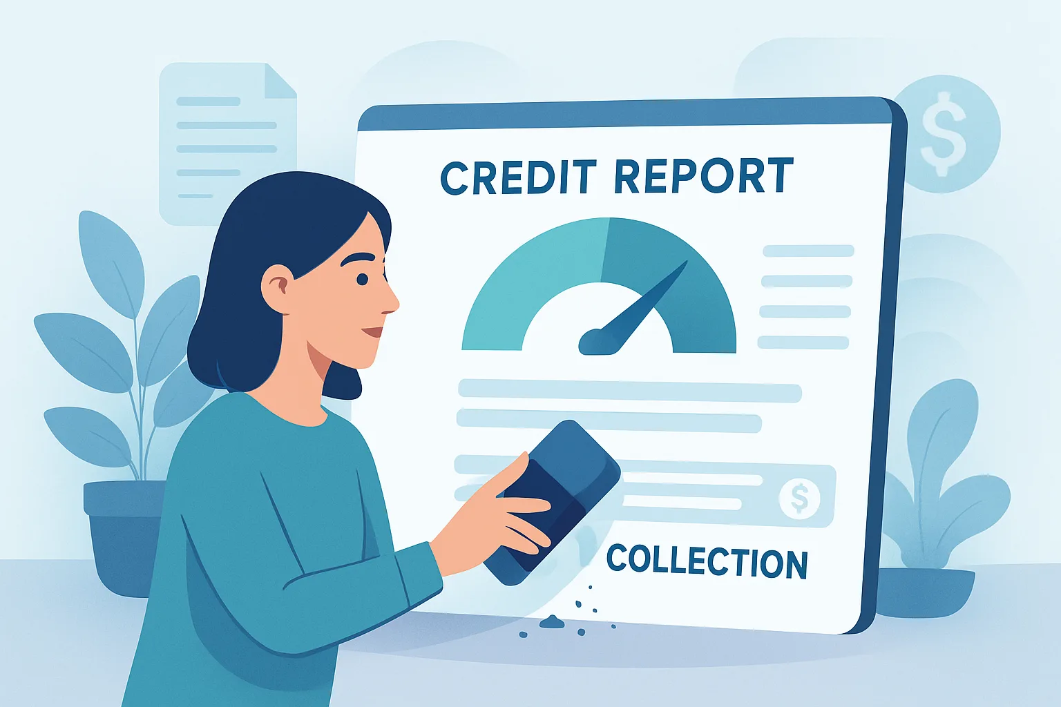 Illustration about how to remove paid collections from your credit report