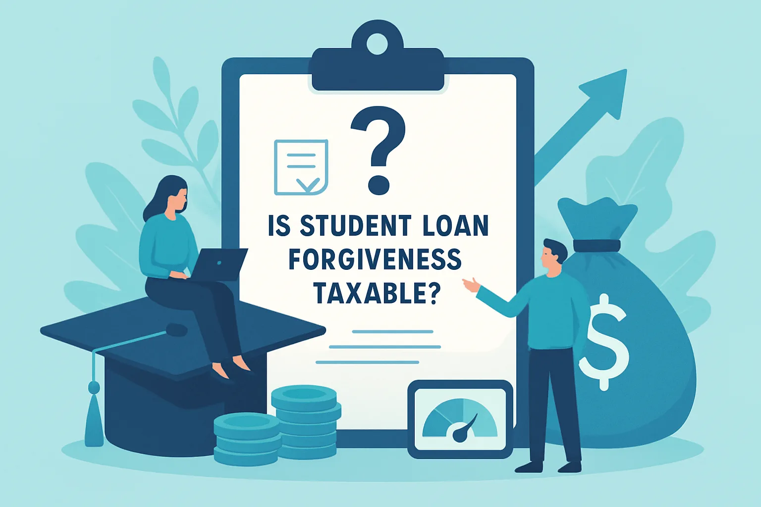 Illustration about is student loan forgiveness taxable? what borrowers need to know