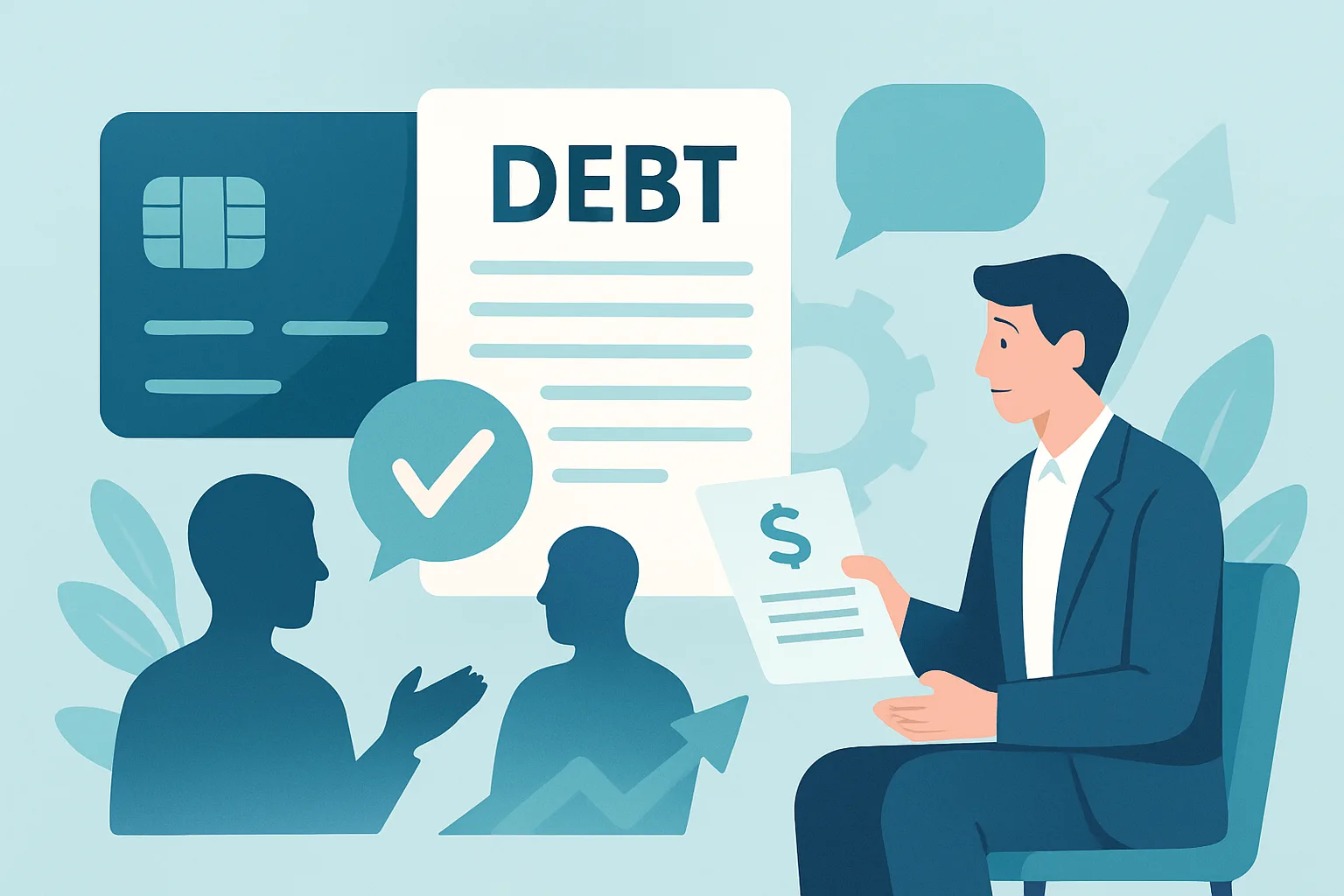Illustration about how to negotiate credit card debt settlement yourself
