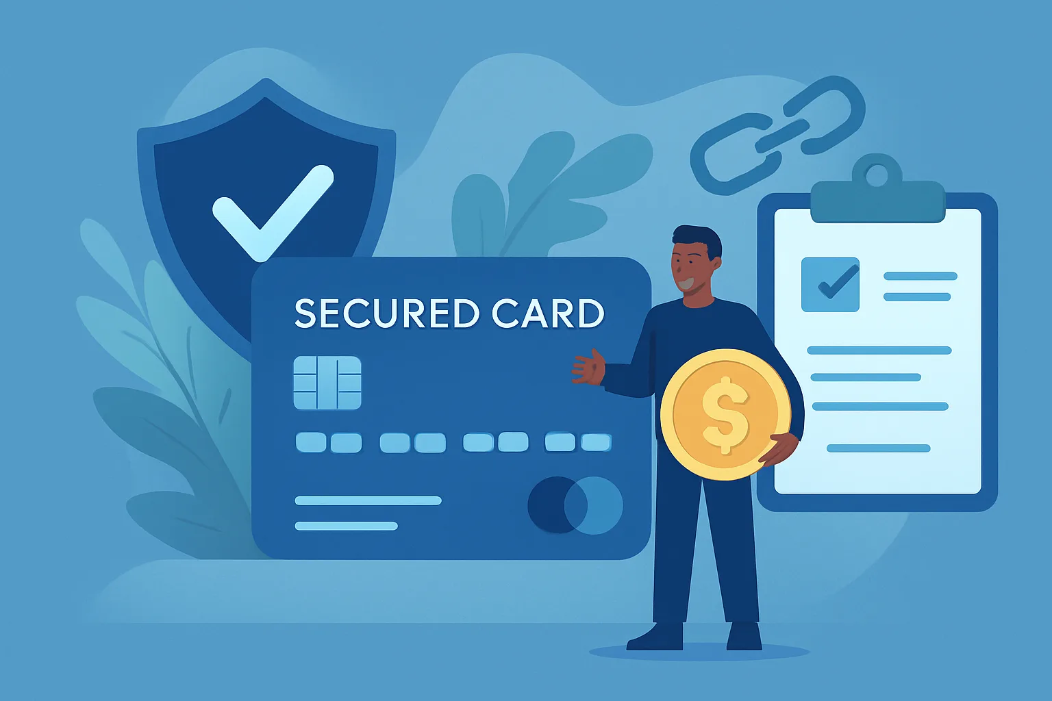 Illustration about best secured credit cards to build credit in 2026