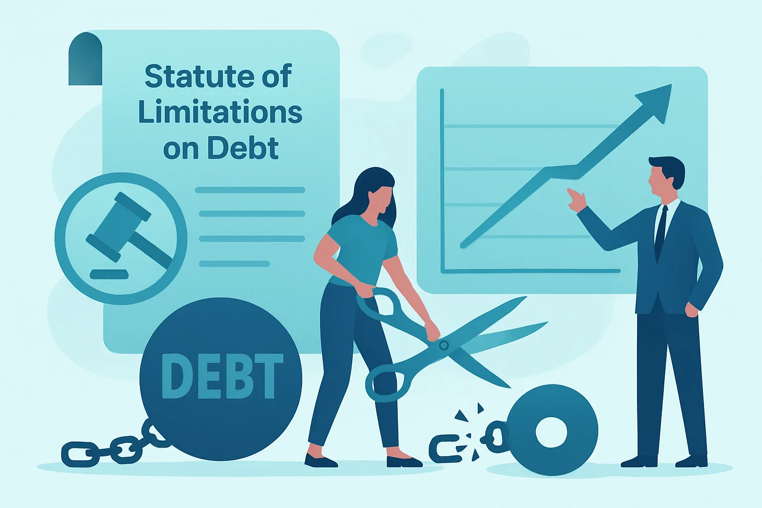 Illustration about statute of limitations on debt: when creditors can no longer sue