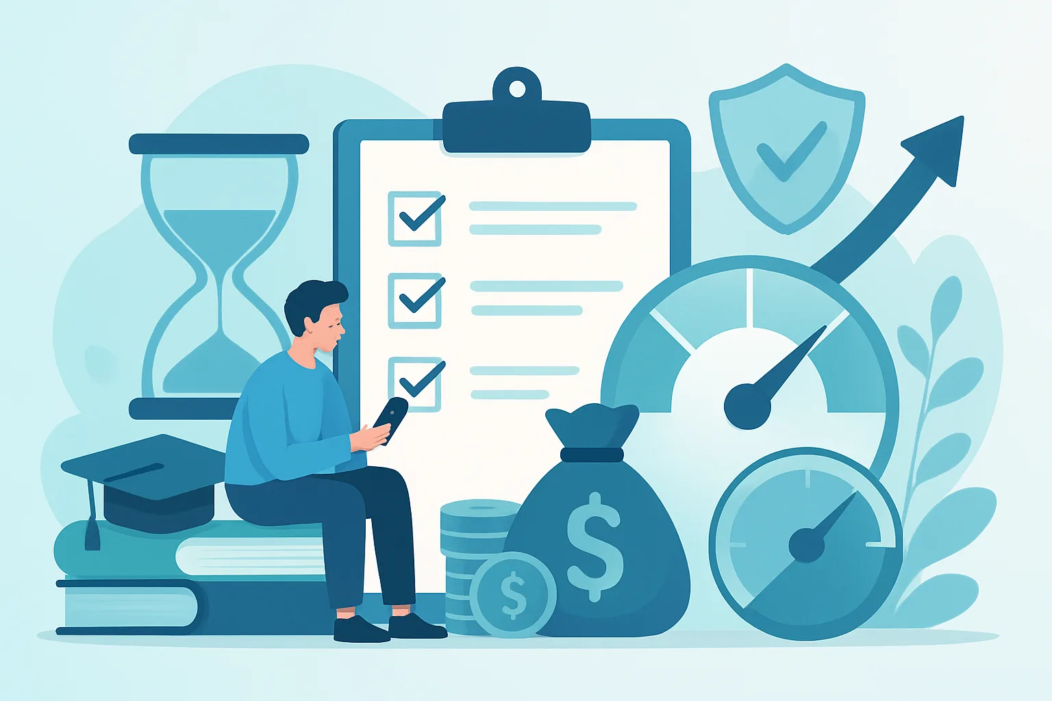 Illustration about student loan payoff strategies that actually work