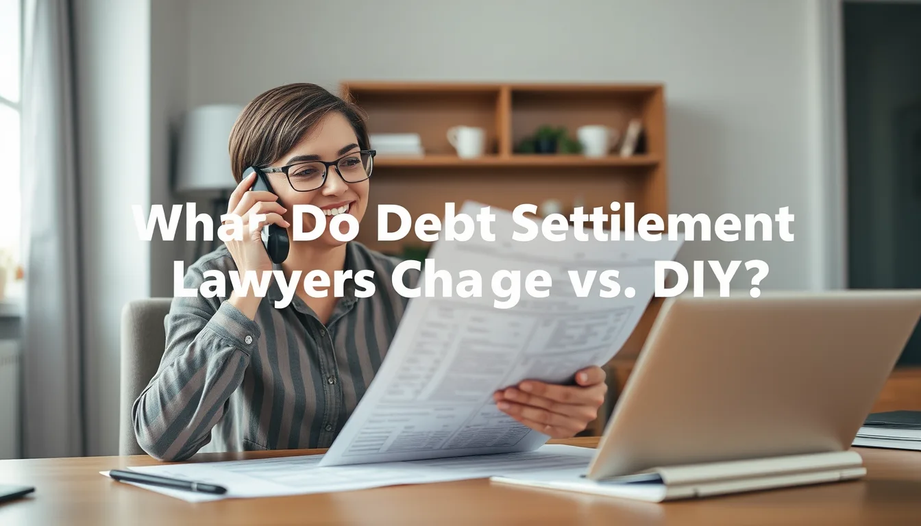 What do debt settlement lawyers charge vs. diy?