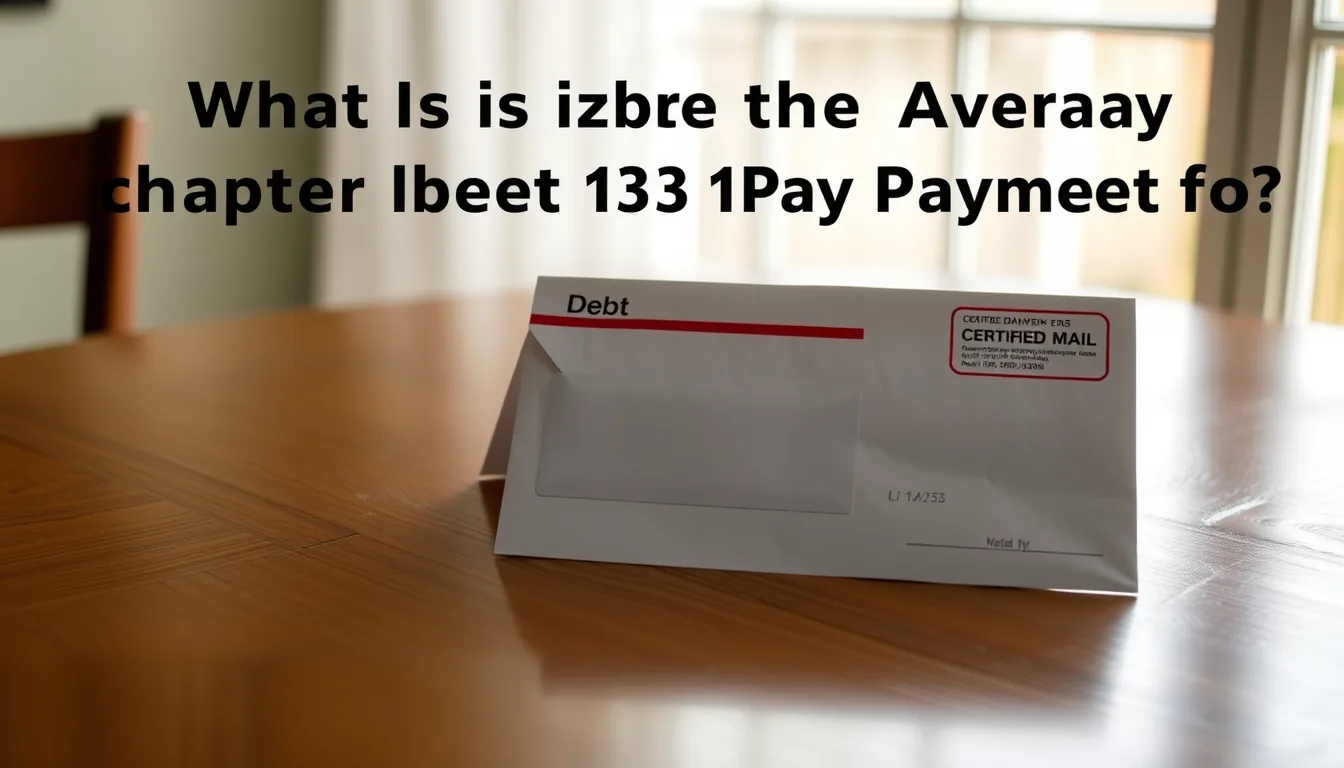 Related guide: What is the average chapter 13 payment for ,000 in debt?