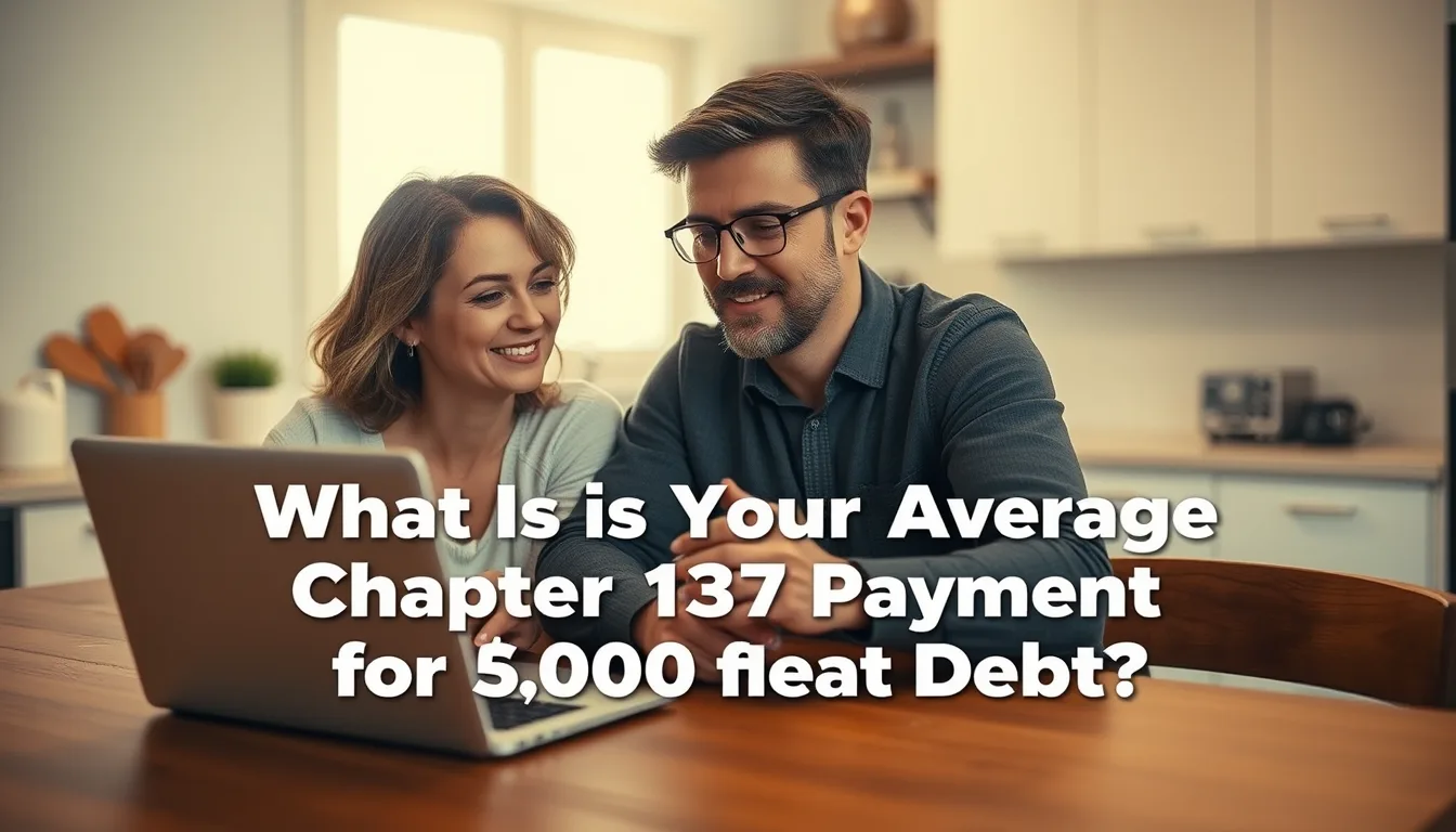 Key information: What is the average chapter 13 payment for ,000 in debt?