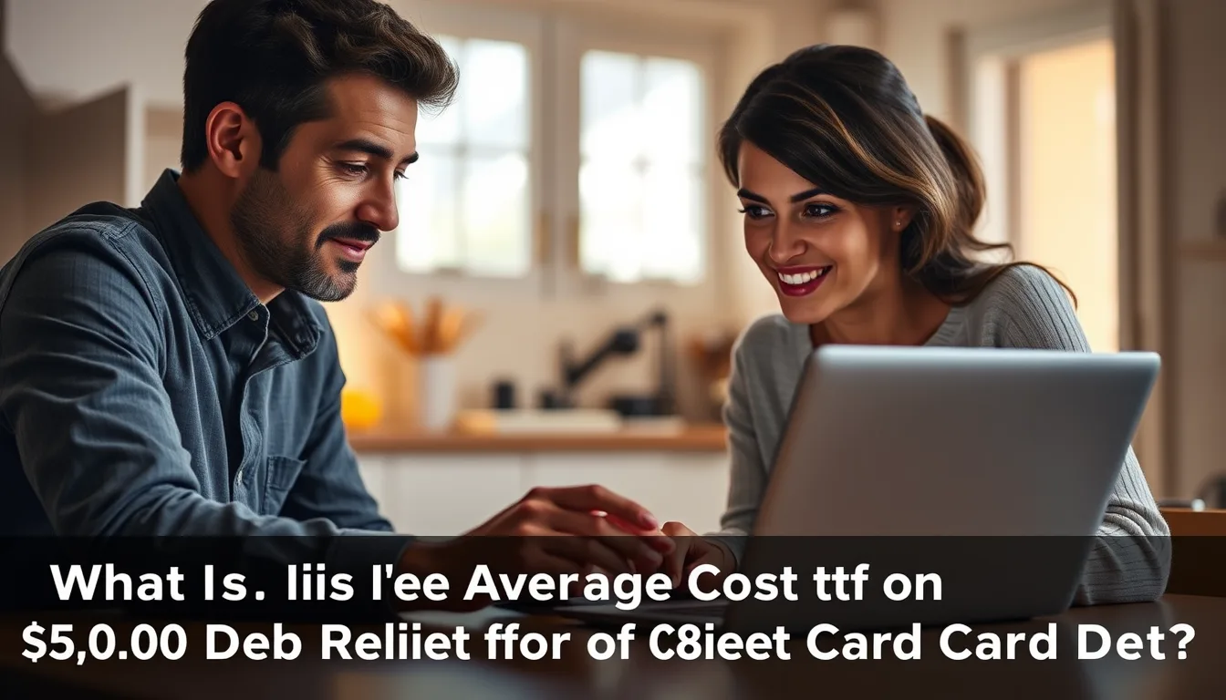 Key information: What is the average cost of debt relief for ,000 in credit card debt?